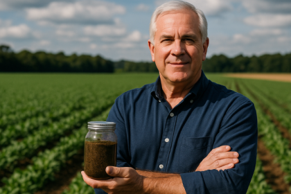 Aldo Vendramin destaca como os biofertilizantes impulsionam a produtividade agrícola de forma sustentável.